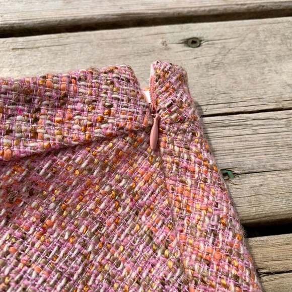 💜 GAP Tweed Skirt Size 4 Pink and Cream - Picture 5 of 6